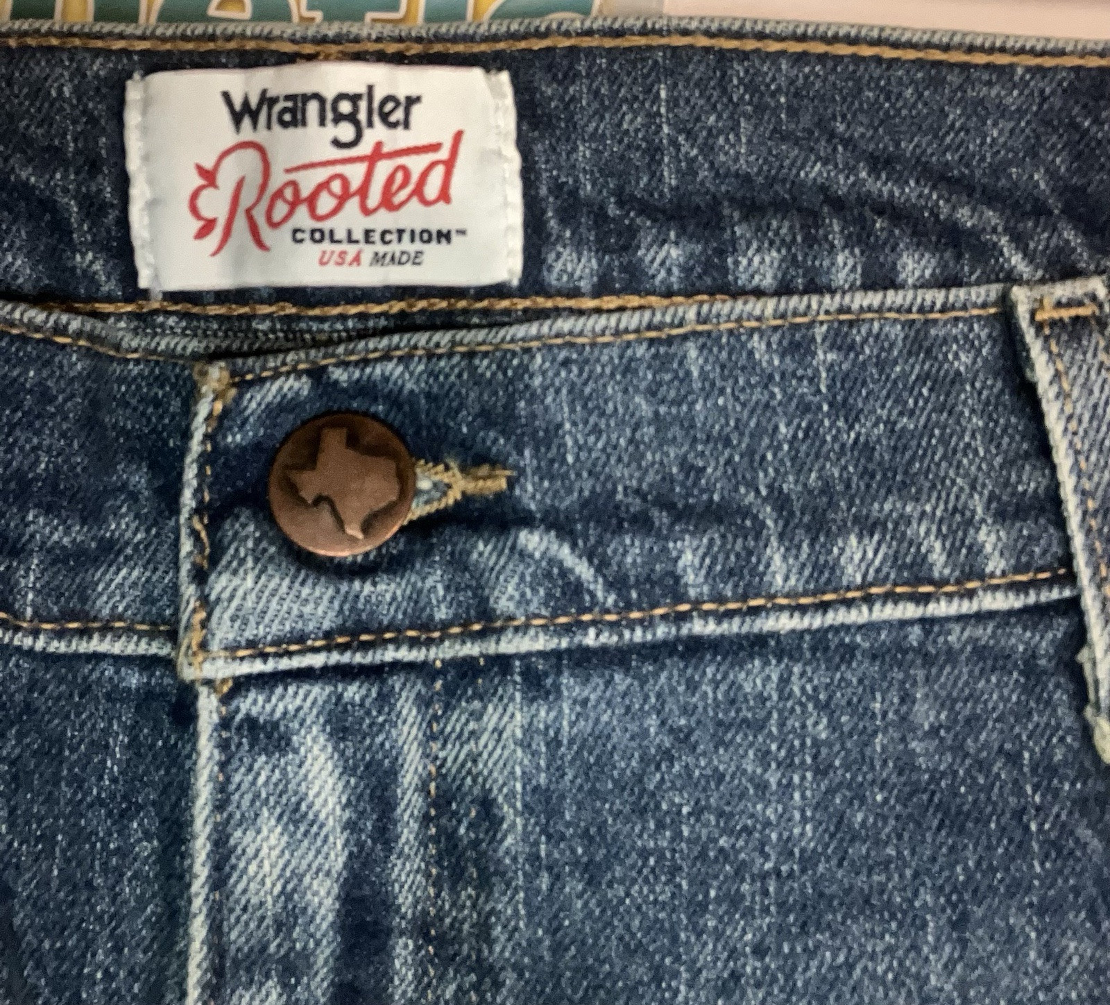 38x32 Wrangler Rooted Collection Texas, Made In USA