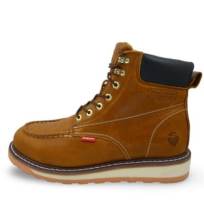 NWOB Sureway Men's US 13 SW601MS Brown Leather Lace Up Soft Toe Work Boots