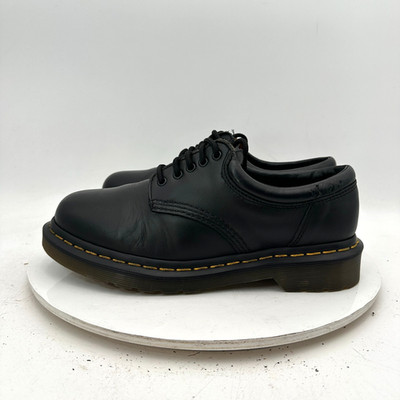 Dr. Martens 8053 Quad Men Size 6 Black Polished Smooth leather 5 Eye Derby Shoes