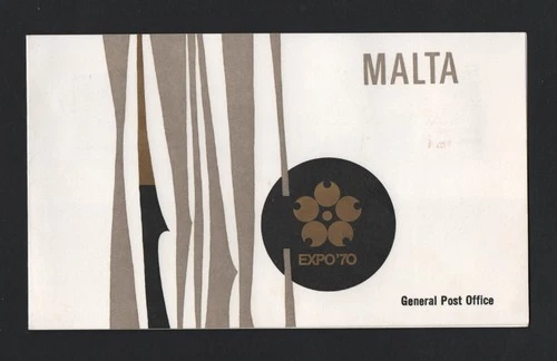 MALTA Japan "EXPO'70" PRESENTATION FOLDER **VERY FINE & SCARCE FDC**