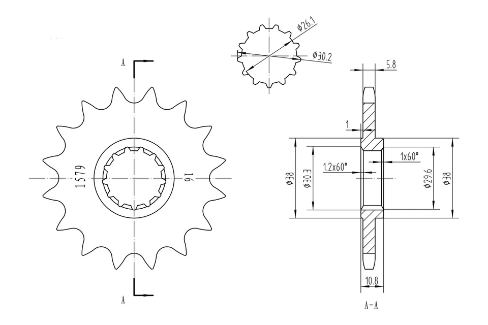 For Yamaha YZF R1 1998-2016 BikeMaster 965574 520 Series Sprocket Foto 2 de 2