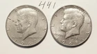 KENNEDY HALF DOLLAR,  40%  SILVER,   1967-P,  1968-D, ----441