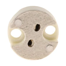 VOSSLOH-SCHWABE 109851.01 G4/5.3/6.35 GU4 CERAMIC HALOGEN SOCKET W/ LEAD