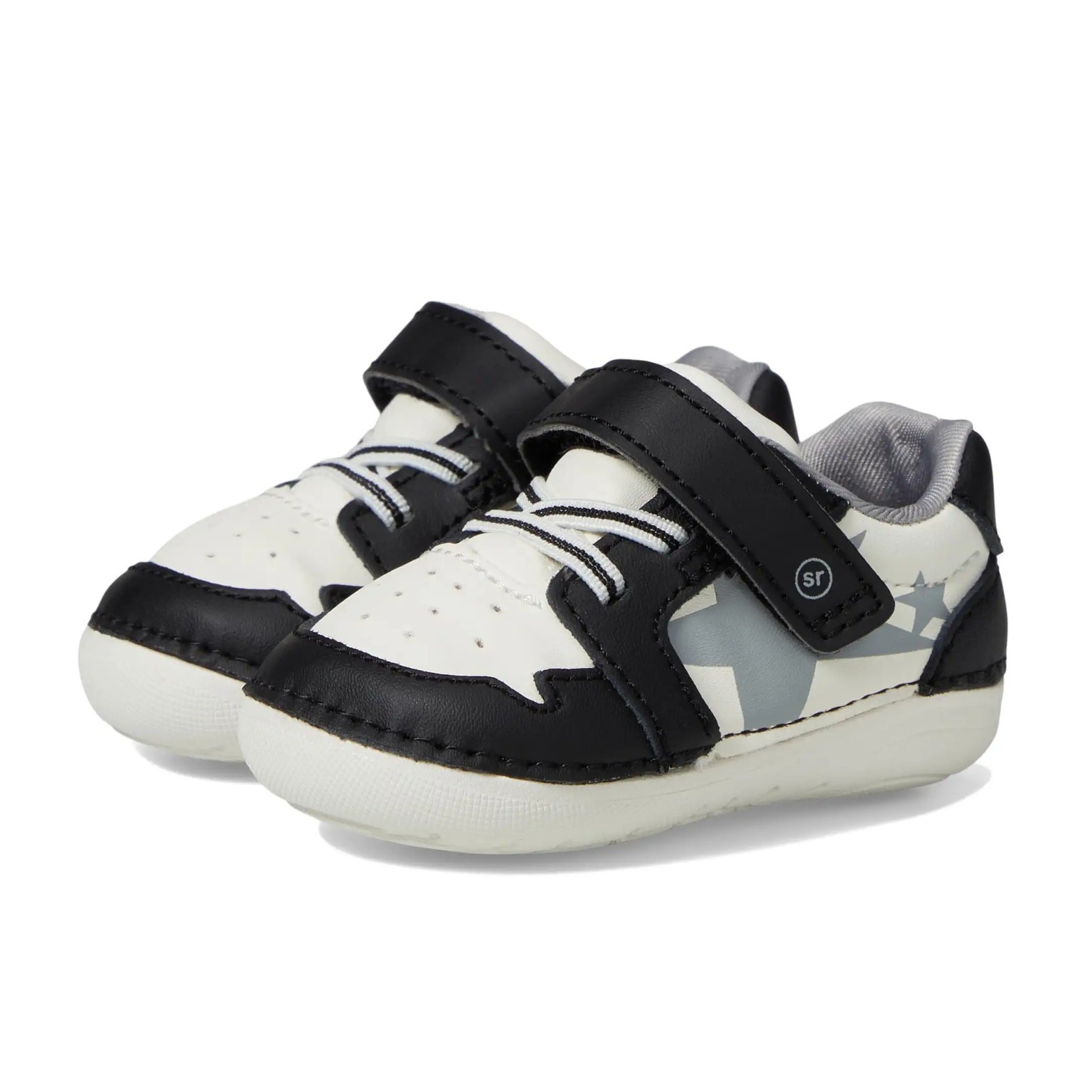 Size 3 Wide Toddler Shoes Black White Nib