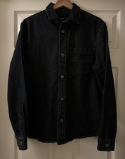 River Island Un-Planned Dark Denim Button Up Jacket / Over Shirt Smart
