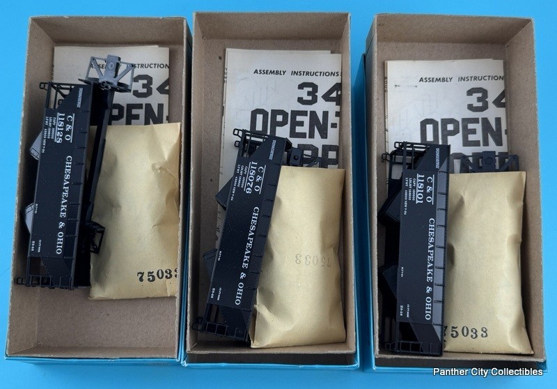 Excellent HO Athearn Model Railroad Lot (3) C&O Cars 118076 118101 118128