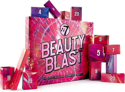 W7 Beauty Blast Makeup Advent Calendar 2025 24-Day Christmas Beauty Gift Set 