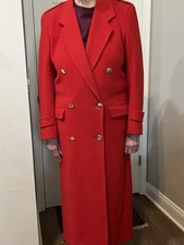 Burberry 100% WOOL Women's Double- Breasted TOP COAT- SZ.10r- Just Beautiful