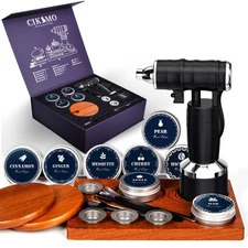 Electric Cocktail Smoker Kit - Rechargeable Whiskey Smoker Kit with Smoking G...