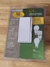 LUTRON DVCL-153-WH Single /3-Way 150W CFL / LED 600W Diva Dimmer White - U Pick