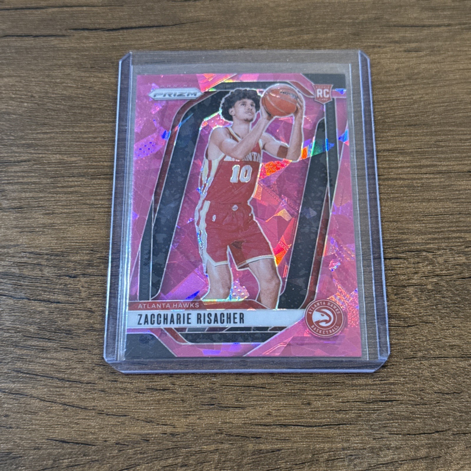 2024-25 Panini Prizm - Zaccharie Risacher #265 Pink Ice Prizm (RC)