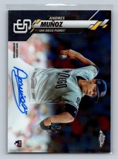 2020 Topps Chrome Baseball Rookie Autographs Andres Muñoz #RA-AMU Auto Padres