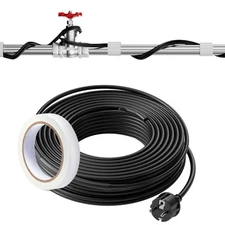 VEVOR Self-Regulating Pipe Heating Cable 5W/ft w/ Built-in Thermostat 120 Feet