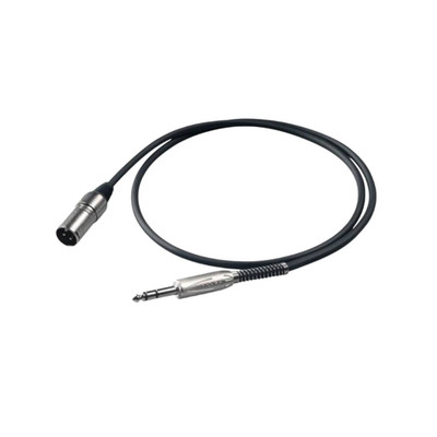 Stereo Bulk Jack Kabel Ø 6,3 und XLR 3P Proel 5 Meter Bananenbuchse für Instrumente