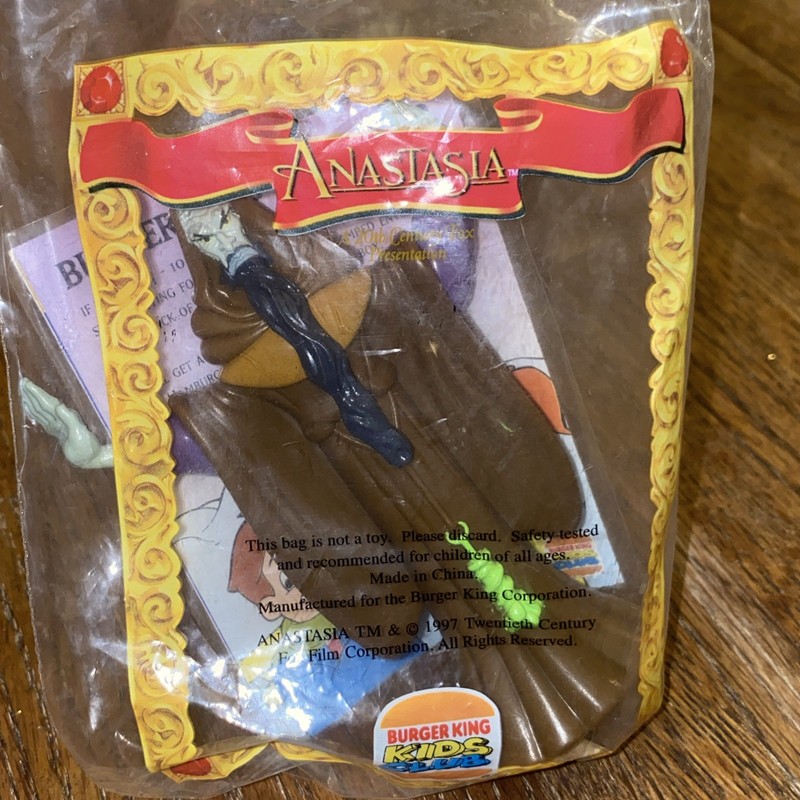 Anastasia Rasputin Burger King Kids Club Toy 1997 Vintage Rare