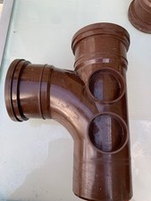 Hepworth 110mm brown soil pipe single branch S24A