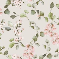 Rosalie Blumen Tapete Botanisch Laub BlüTen Creme/Pink Rasch 260666