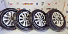 VW CADDY 2016 SET OF 4 15" ALLOY WHEELS 2K5601025L VERY GOOD TYRES (AGE MARKS)