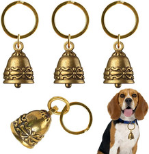 4 PCS Copper Collar Bells for Small Pets - Retro Craft Bells, 0.7 Inch, Not Bulk