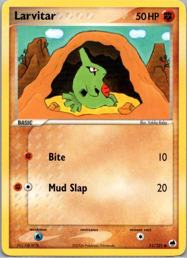 Larvitar 51/101 Common Dragon Frontiers LP