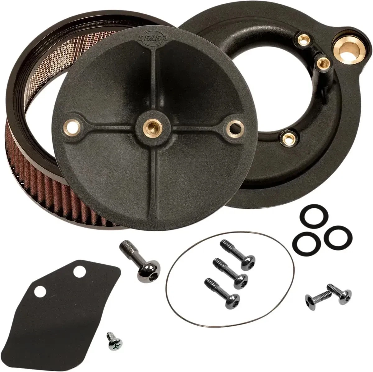 S&amp;S CYCLE Fits Super Stock* Stealth Air Cleaner Kit - Black 170-0354C