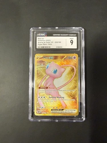 Pokemon SV 151 Mew EX CGC 9 Mew en #205/165 Scarlet Violet 151 Gold