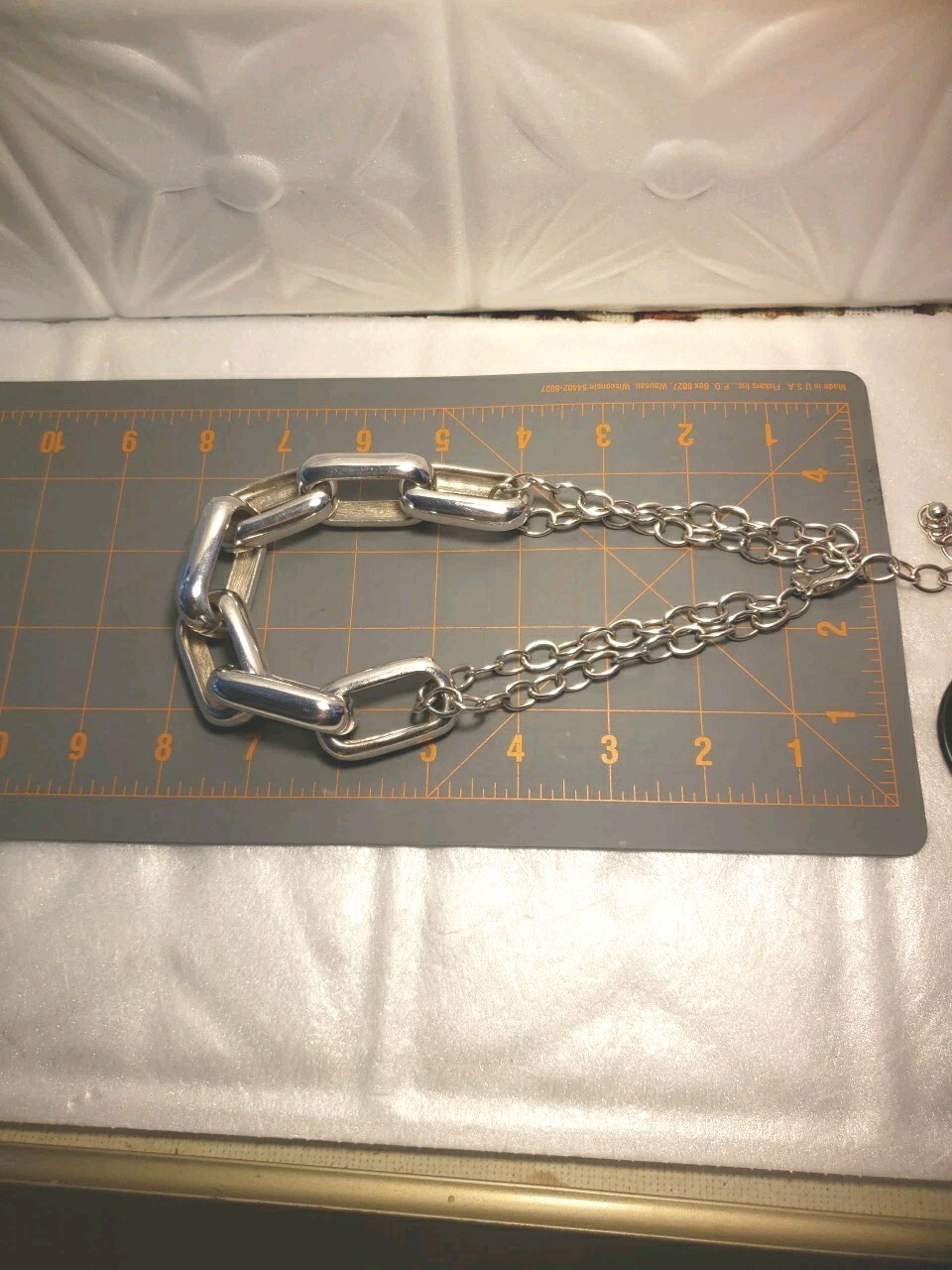 Chico's Chunky Silvertone Chain Statement Necklac… - image 8