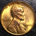 1942 Lincoln Wheat Penny AU 1c US Coin Philadelphia Mint