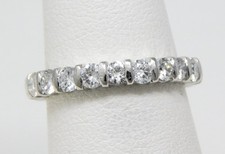 3 mm Platinum Diamond Eternity Wedding Band Ring Sz 5.75 B6834