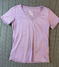 Nike Women's Dri-FIT V-Neck Short Sleeve Athletic Tee Size Medium FLAWS