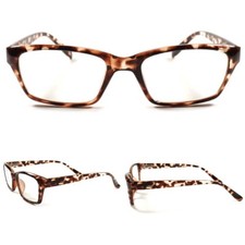 Mens Womens Vintage Retro Smart Nerd Cool Clear Lens Glasses Tortoise Frame
