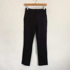 Quince Ultra Stretch Ponte Straight Leg Pants Trousers Women Size XS Black New