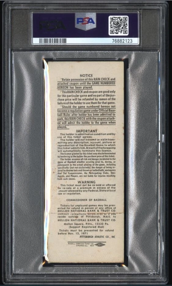 Brooks Robinson HOF Signed Baseball 1971 WS Game 4 Ticket PSA/DNA Certified 10 - Image 4 of 4