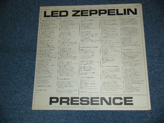 LED ZEPPELIN Japan 1976 P-10160N NM LP PRESENCE | eBay