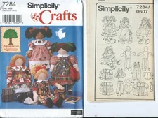S 7284 sewing pattern 22" Cute DOLLS & CLOTHES sew Dress Pinafore Jumpsuit UNCUT