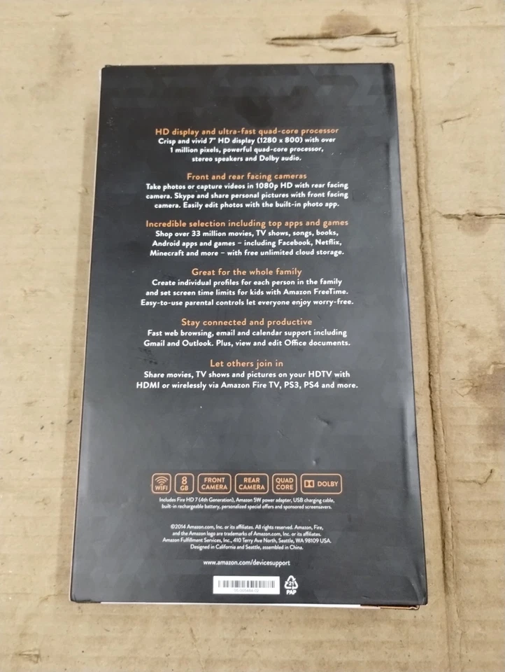 BRAND NEW AMAZON FIRE HD 7 4TH GENERATION TABLET 8GB BLACK - Image 2 of 3