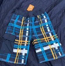 2 NWT Gymboree boys Blue Swim Trunks Shorts  rashguard Size 7 Surf UV