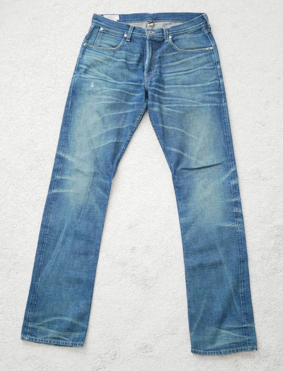 Wallace Barnes Dry Dock Wash Selvedge denim jeans 32x33 EUC