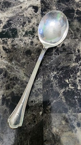 ANTIQUE c1920 ARLINGTON PATTERN SHERATON HOTEL 🏨 SILVERPLATED GUMBO SOUP SPOON