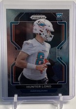 2021 Panini Prizm Football Hunter Long Miami Dolphins Rookie RC Card #414 W/Top