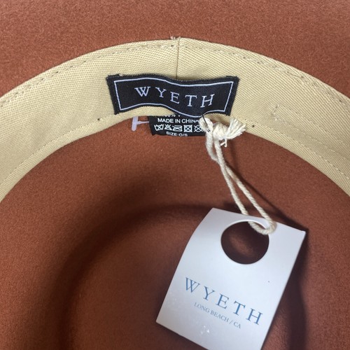 NEW Wyeth Fedora Western Wool Hat With Leather Band Boho Style Rustic Clay Red - Picture 9 of 11