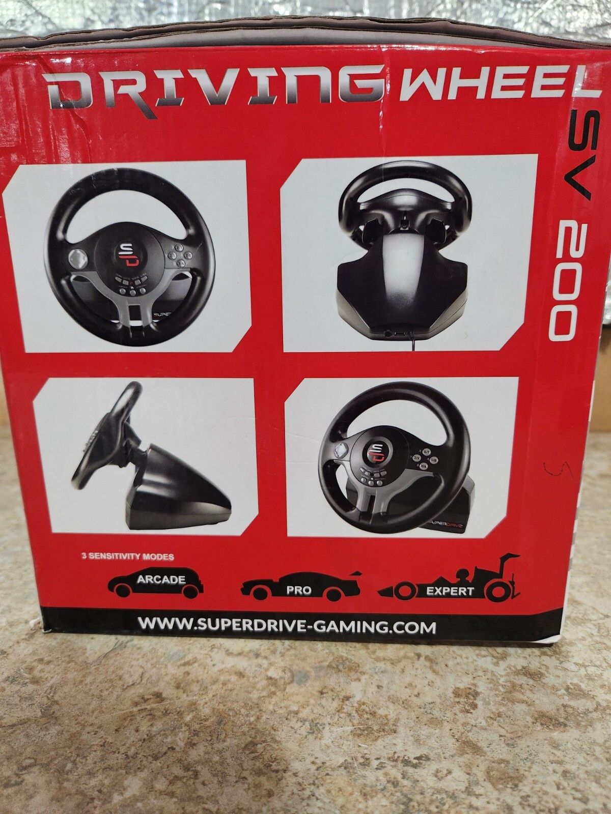 Superdrive Racing Steering Wheel Driving Wheel SV200 with pedals