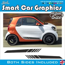 Smart Car FOR TWO side Stripes Decals Stickers Graphics FREE P&P 031