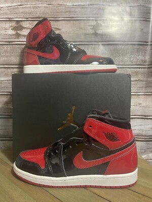 Nike Air Jordan 1 Retro High OG Patent Bred Banned AQ2664-063 Size