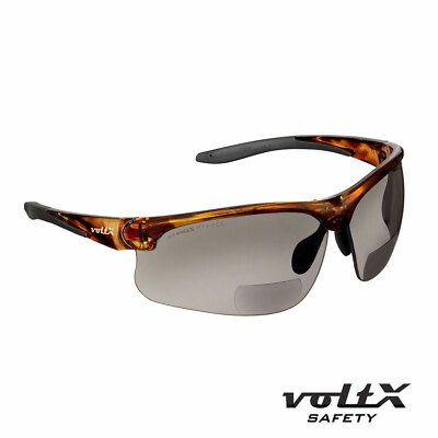 voltX 'CONSTRUCTOR' Veiligheidsleesbril met koffer (Doorzichtig 2,0 dioptrie) met Volledige Lens CE EN166f Wraparound Stijl - inclusief koord met Headstop UV400 lens, Anti-Condens Coating