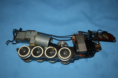 American Flyer S Gauge 8 Wheel Switcher Locomotive Chassis Motor. Runs & Smokes