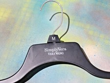 VERA WANG Designer, Simply Vera Black Plastic Clothing Hanger FREE SHIP 
