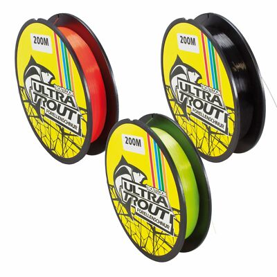 (0,01  / m) Troutlook Ultratrout 200m Forellenschnur Angelschnur monofil 3 Farbe