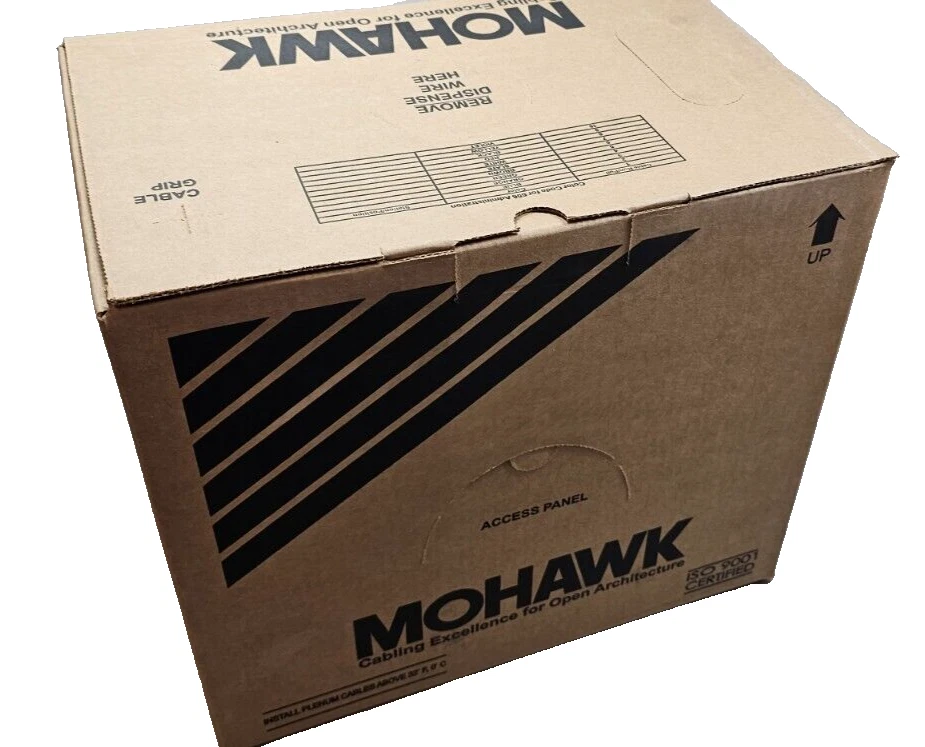 Cable Mohawk M57550B Cat5E 1000 ft, plenum de cobre, CMP, 24AWG 5EP4P24-YL-P-MOH-AP Foto 2 de 3