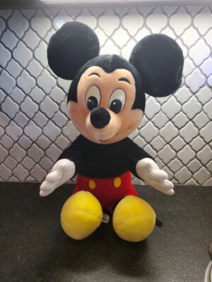 Vintage Disneyland Mickey Mouse Plush Doll Stuffed Toy Disney World Park Huge 18